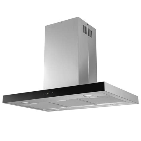 electriq 90cm slimline box touch control island hood stainless steel|electriq slimline stainless hood.